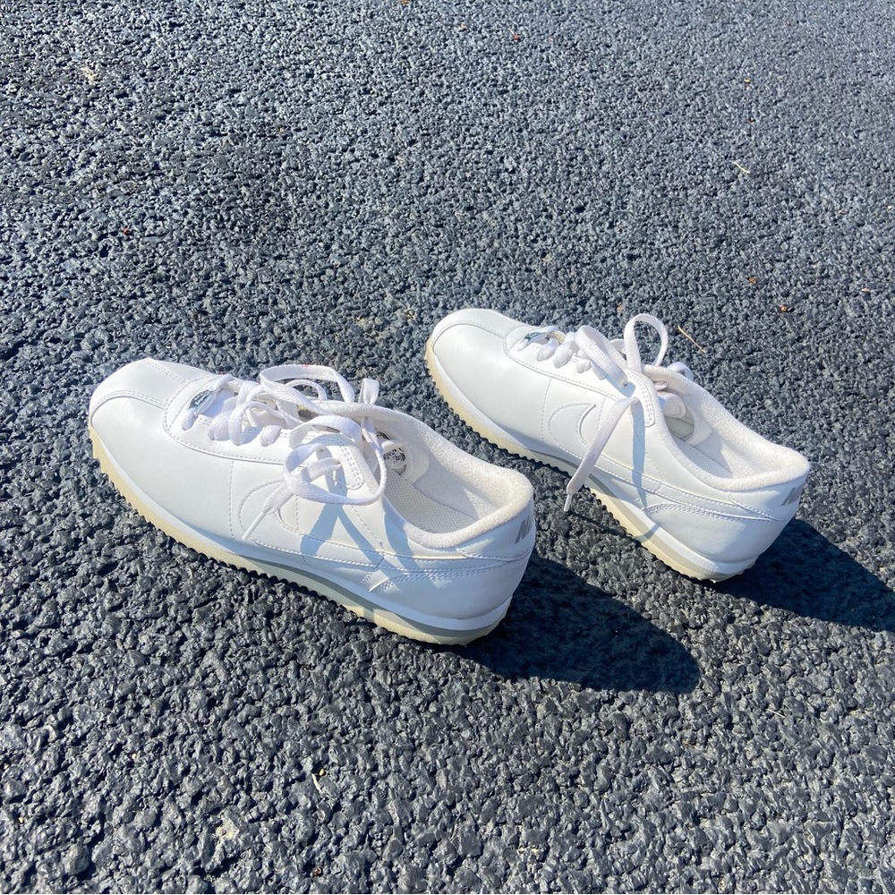 Triple white Nike Cortez size 9 men’s